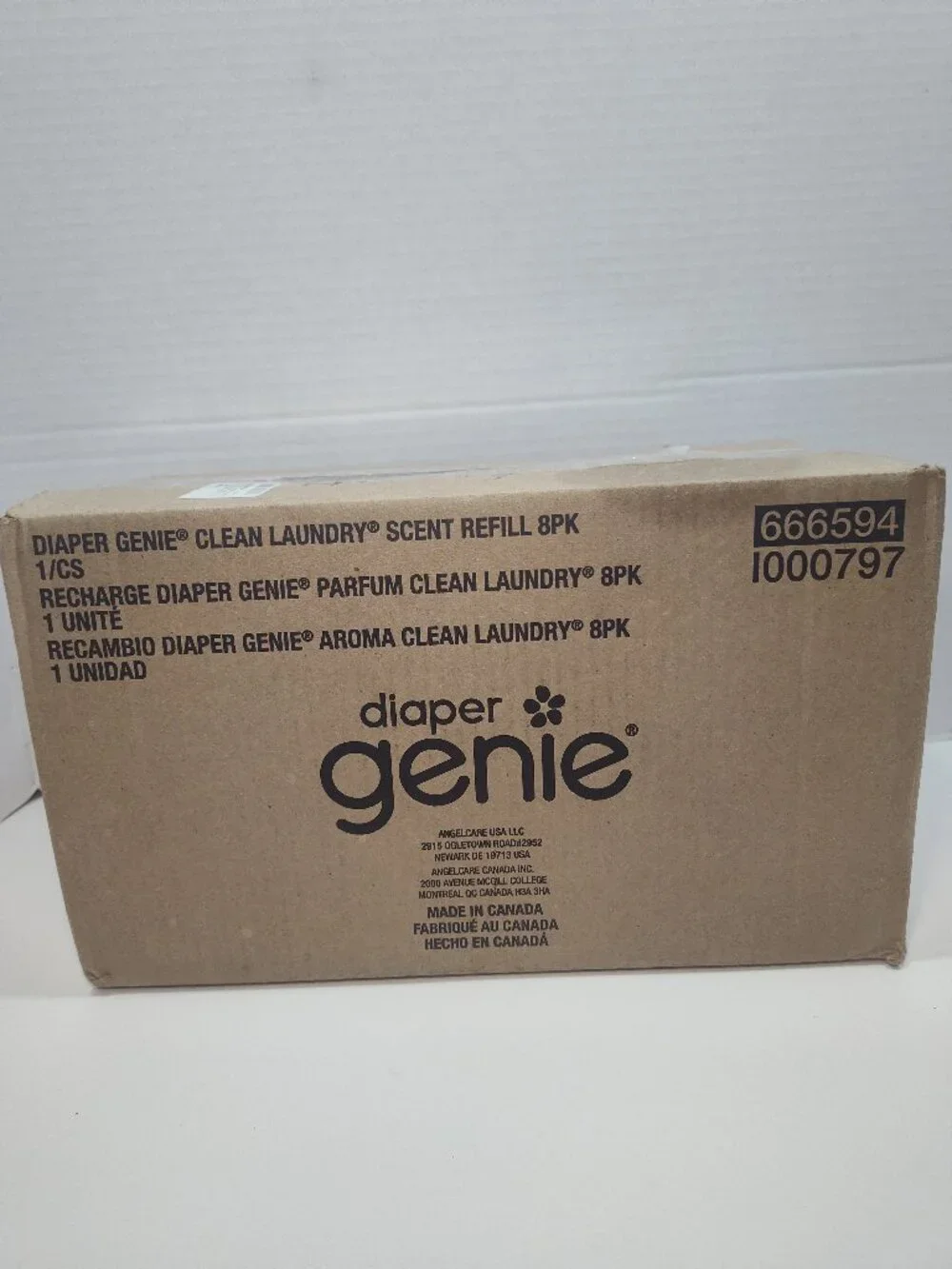 Diaper Genie Clean Laundry Scent Refills 8 Pack New Open Box Complete